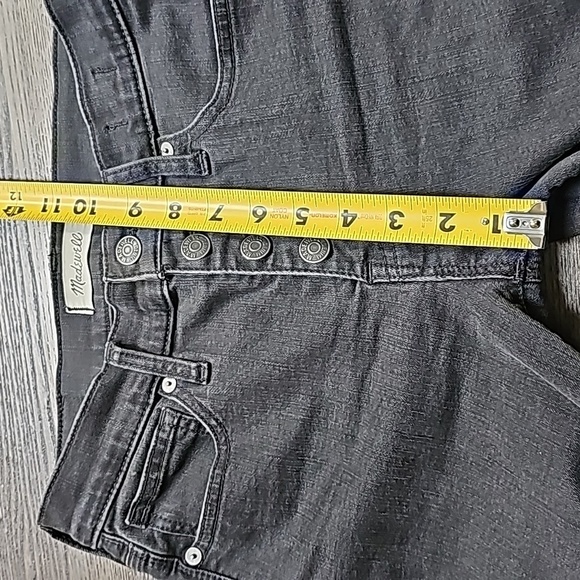 MADEWELL 9" Button Front Mid Rise Skinny Jean Through Edition Chewed Hem Size 25 - Picture 16 of 16